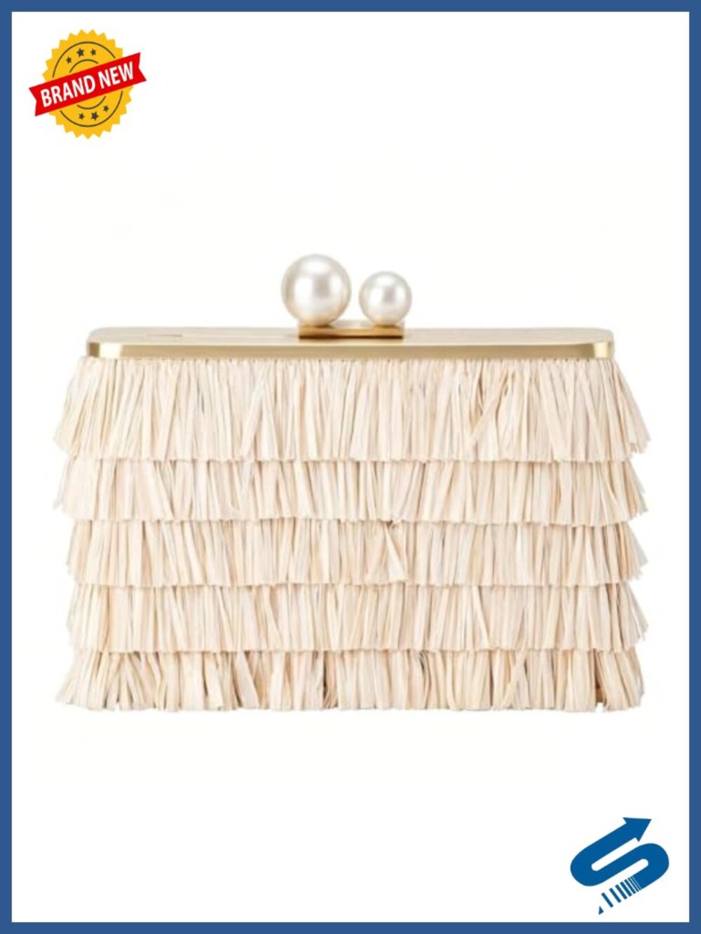 Straw Tassel Clutch Purse Vintage Boho Crossbody Evening Bag for Party Wedding